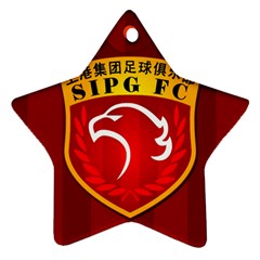 Shanghai Sipg F C  Star Ornament (two Sides) by Valentinaart