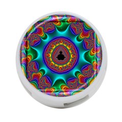 3d Glass Frame With Kaleidoscopic Color Fractal Imag 4-port Usb Hub (two Sides)  by Simbadda