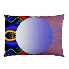 Texture Circle Fractal Frame Pillow Case (two Sides) by Simbadda