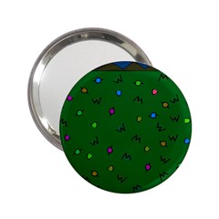 Green Abstract A Colorful Modern Illustration 2 25  Handbag Mirrors by Simbadda