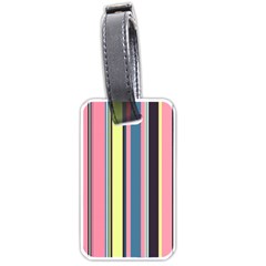 Seamless Colorful Stripes Pattern Background Wallpaper Luggage Tags (two Sides) by Simbadda