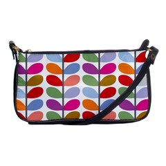 Colorful Bright Leaf Pattern Background Shoulder Clutch Bags