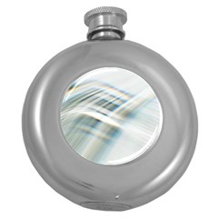 Business Background Abstract Round Hip Flask (5 Oz)