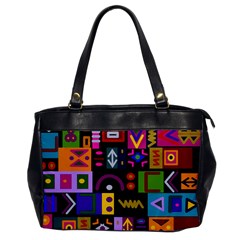 Abstract A Colorful Modern Illustration Office Handbags by Simbadda