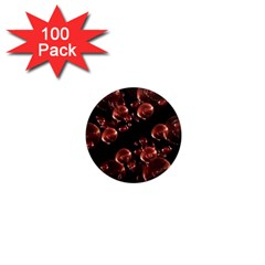 Fractal Chocolate Balls On Black Background 1  Mini Magnets (100 Pack) 