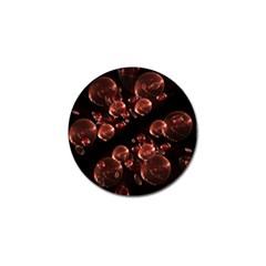 Fractal Chocolate Balls On Black Background Golf Ball Marker by Simbadda