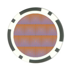 Brick Wall Squared Concentric Squares Poker Chip Card Guard by Simbadda