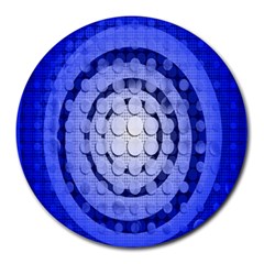 Abstract Background Blue Created With Layers Round Mousepads by Simbadda