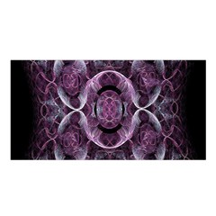 Fractal In Lovely Swirls Of Purple And Blue Satin Shawl by Simbadda