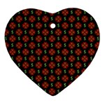 Dollar Sign Graphic Pattern Ornament (Heart)