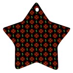 Dollar Sign Graphic Pattern Ornament (Star)