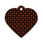 Dollar Sign Graphic Pattern Dog Tag Heart (One Side)