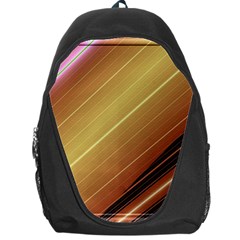 Diagonal Color Fractal Stripes In 3d Glass Frame Backpack Bag by Simbadda