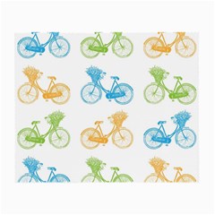 Vintage Bikes With Basket Of Flowers Colorful Wallpaper Background Illustration Small Glasses Cloth by Simbadda