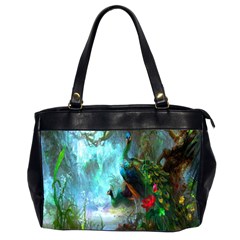 Beautiful Peacock Colorful Office Handbags (2 Sides)  by Simbadda