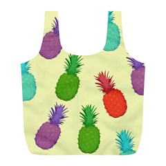 Colorful Pineapples Wallpaper Background Full Print Recycle Bags (l)  by Simbadda