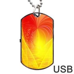 Realm Of Dreams Light Effect Abstract Background Dog Tag Usb Flash (two Sides) by Simbadda