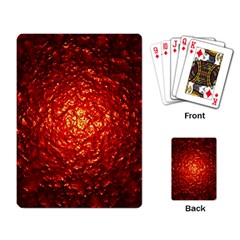 Abstract Red Lava Effect Playing Card by Simbadda