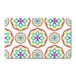 Geometric Circles Seamless Rainbow Colors Geometric Circles Seamless Pattern On White Background Magnet (Rectangular) Front