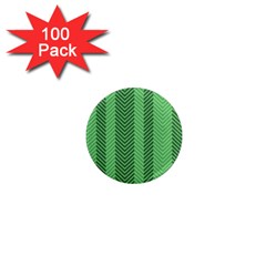 Green Herringbone Pattern Background Wallpaper 1  Mini Magnets (100 Pack)  by Simbadda