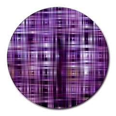 Purple Wave Abstract Background Shades Of Purple Tightly Woven Round Mousepads by Simbadda