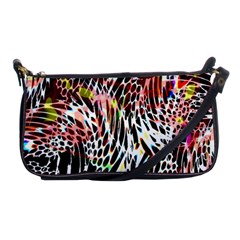 Abstract Composition Digital Processing Shoulder Clutch Bags