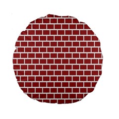Brick Line Red White Standard 15  Premium Round Cushions by Mariart