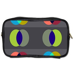 Circles Line Color Rainbow Green Orange Red Blue Toiletries Bags 2-side by Mariart