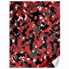 Bloodshot Camo Red Urban Initial Camouflage Canvas 36  X 48   by Mariart