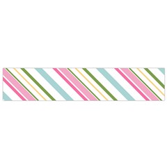 Diagonal Stripes Color Rainbow Pink Green Red Blue Flano Scarf (small) by Mariart