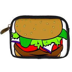 Fast Food Lunch Dinner Hamburger Cheese Vegetables Bread Digital Camera Cases