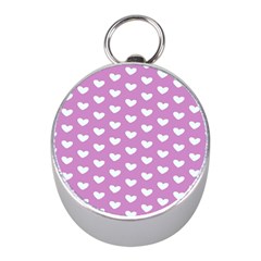 Heart Love Valentine White Purple Card Mini Silver Compasses by Mariart