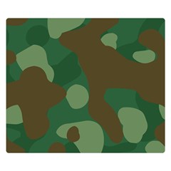 Initial Camouflage Como Green Brown Double Sided Flano Blanket (small)  by Mariart