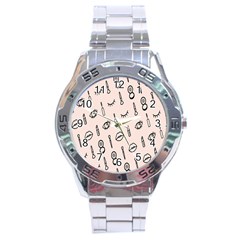 Makeup Tools Eye Mirror Pink Lip Stainless Steel Analogue Watch by Mariart