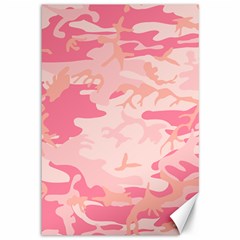 Initial Camouflage Camo Pink Canvas 12  X 18   by Mariart