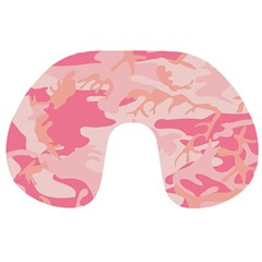 Initial Camouflage Camo Pink Travel Neck Pillows by Mariart