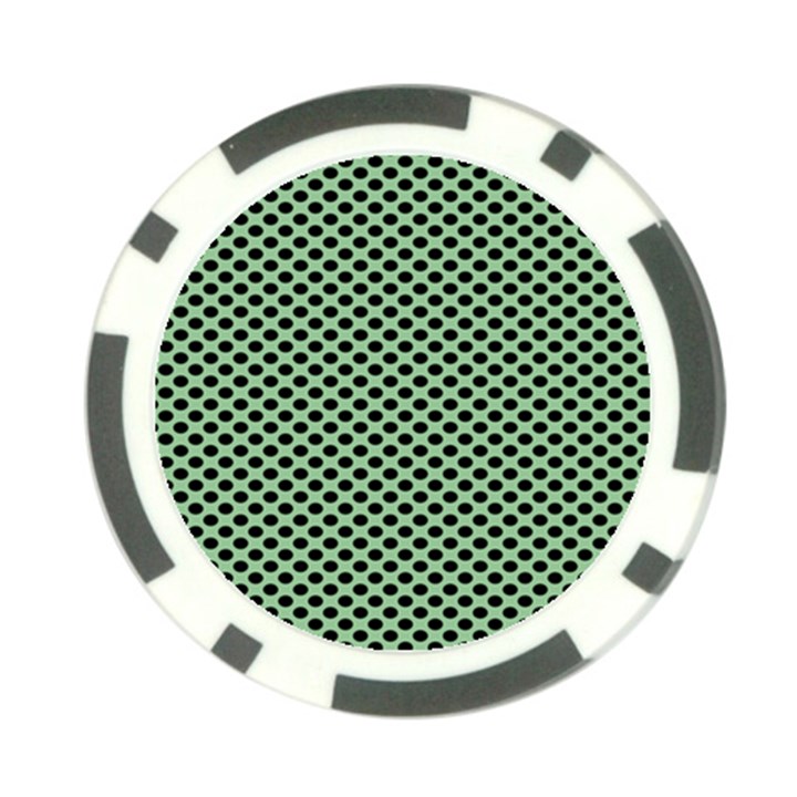 Polka Dot Green Black Poker Chip Card Guard