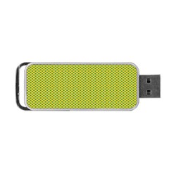 Polka Dot Green Yellow Portable Usb Flash (one Side) by Mariart