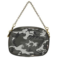 Initial Camouflage Grey Chain Purses (one Side)  by Mariart