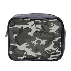 Initial Camouflage Grey Mini Toiletries Bag 2-side by Mariart