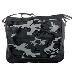 Initial Camouflage Grey Messenger Bags by Mariart