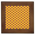 Polka Dot Purple Yellow Framed Tiles