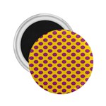 Polka Dot Purple Yellow 2.25  Magnets