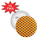 Polka Dot Purple Yellow 1.75  Buttons (10 pack)