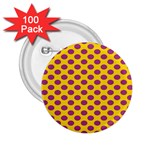 Polka Dot Purple Yellow 2.25  Buttons (100 pack) 