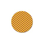 Polka Dot Purple Yellow Golf Ball Marker