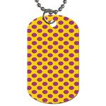 Polka Dot Purple Yellow Dog Tag (Two Sides)