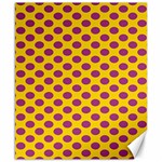 Polka Dot Purple Yellow Canvas 8  x 10 