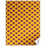 Polka Dot Purple Yellow Canvas 18  x 24  