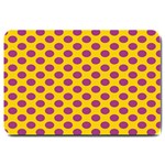 Polka Dot Purple Yellow Large Doormat 